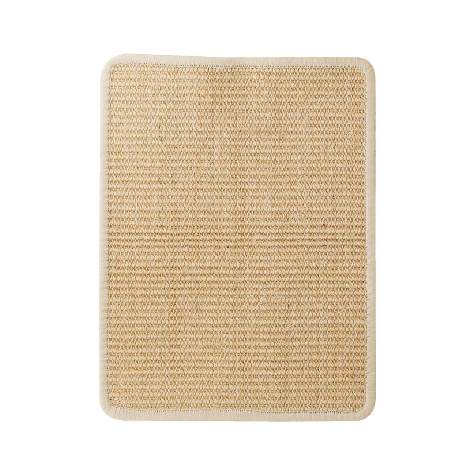 XUQEAYWD Scratching Mat for Rabbits, 40 x 30 cm, Natural Sisal Scratching Pad for Claws and Care, Chew Toy, Pet Cage Bedding for Biting, Sleeping, Nesting