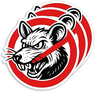 No Rats Sticker - Fun Waterproof Vinyl Stickers for Adults, Water Bottle & Laptop Stickers, Durable & Weatherproof Decoration for Phone Cases & Tumblers (3PCS, 3")