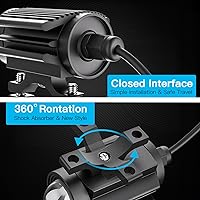 Vista 3 de Luces de conducción de motocicleta, 2 unids amarillo blanco bi color 6000LM 60W LED niebla luces de aleación de aluminio mini faros