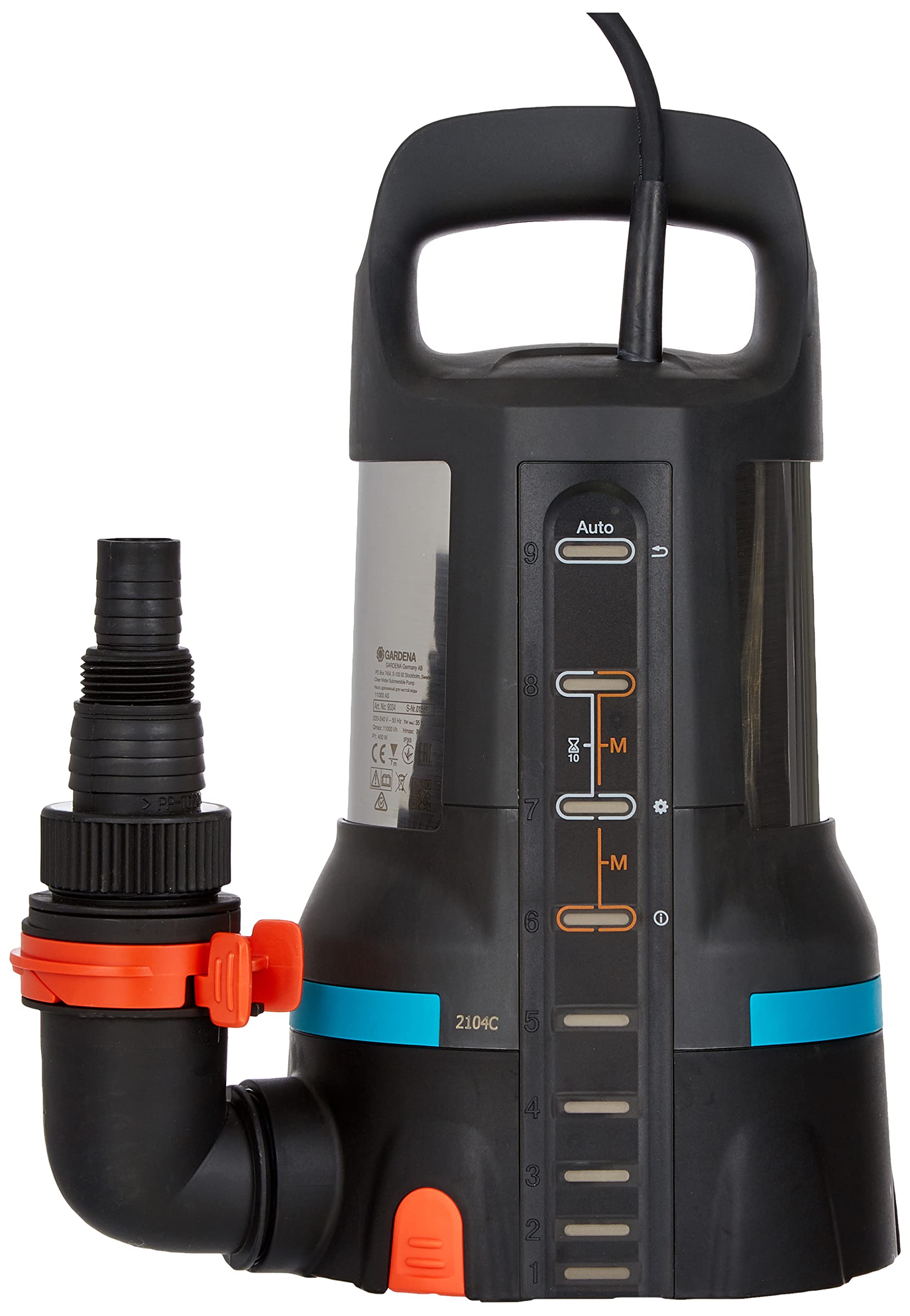 Gardena Klarwasser Pompe submersible 11000 Aquasensor Pompe à eau Pompe de jardin Argent