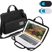 Laptop Case Hard Shell Bag,14.2-15.6 Inch, Laptop Sleeve Compatible with MacBook Air/Pro 13/Pro 14,HP Dell Acer, Laptop Travel Case,Computer Bag Carrier Protective with Shoulder Strap & Webcam Cover