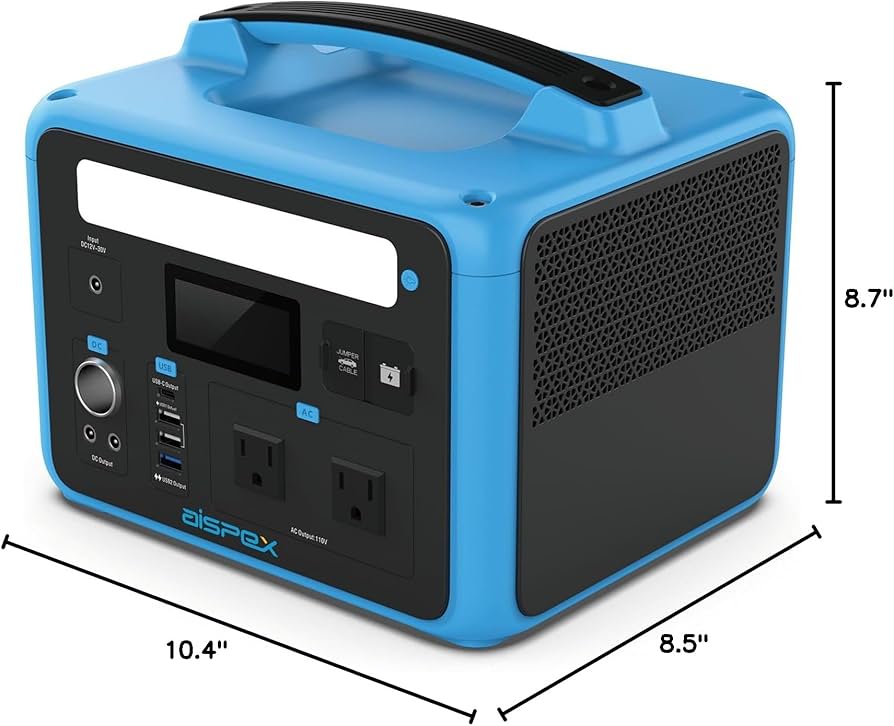 Amazon.com : Portable Power Station 640Wh, AISPEX Solar Generator