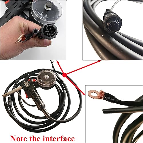 Miniatura 6 de Pistola de carrete de aluminio para soldadura, se adapta a Miller 210 Spoolmate 3035 (cable de 5M, DC24V) Herramienta de soldadura de aluminio con