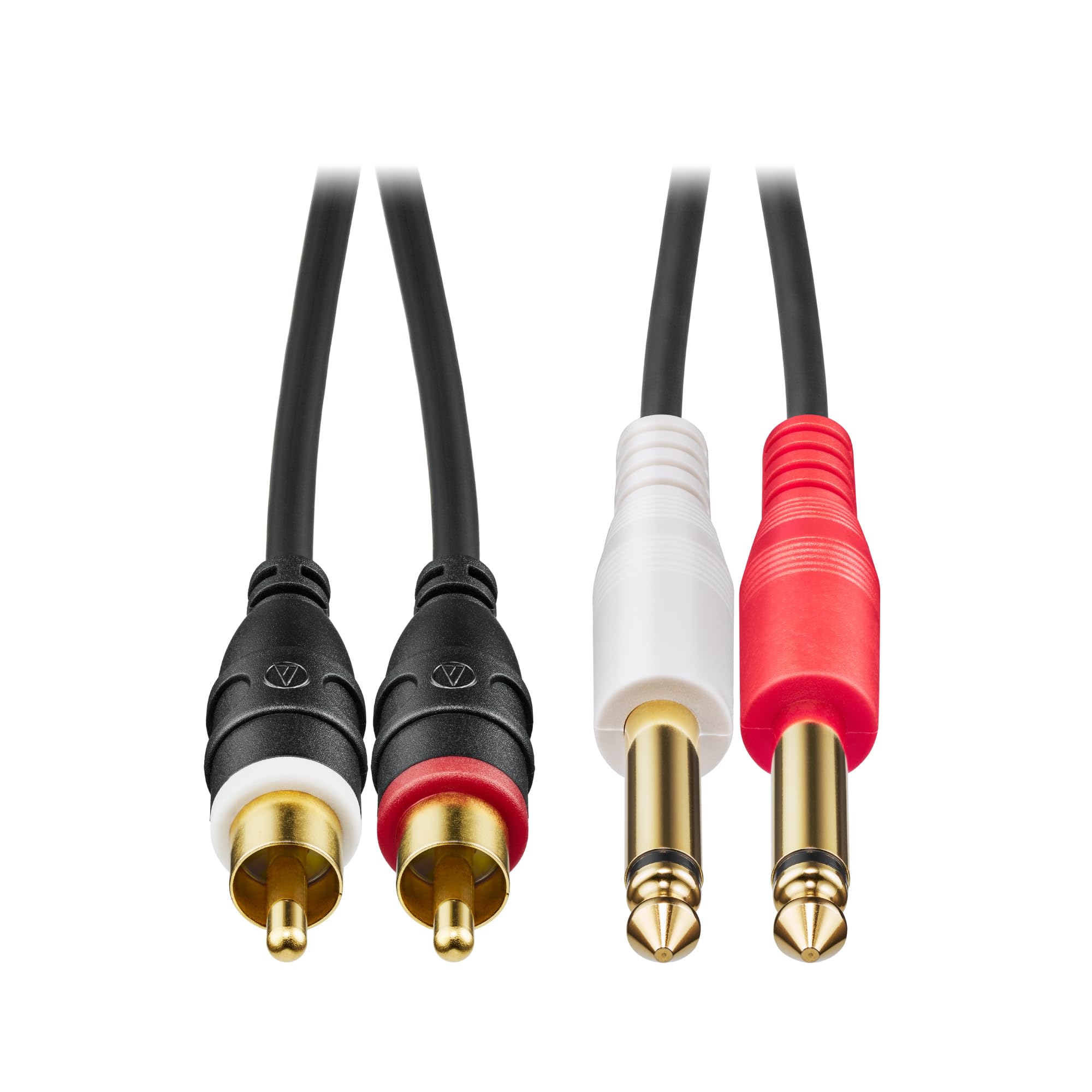 Amazon | オーディオテクニカ ステレオケーブル (RCAピン×2 - φ6.3mm