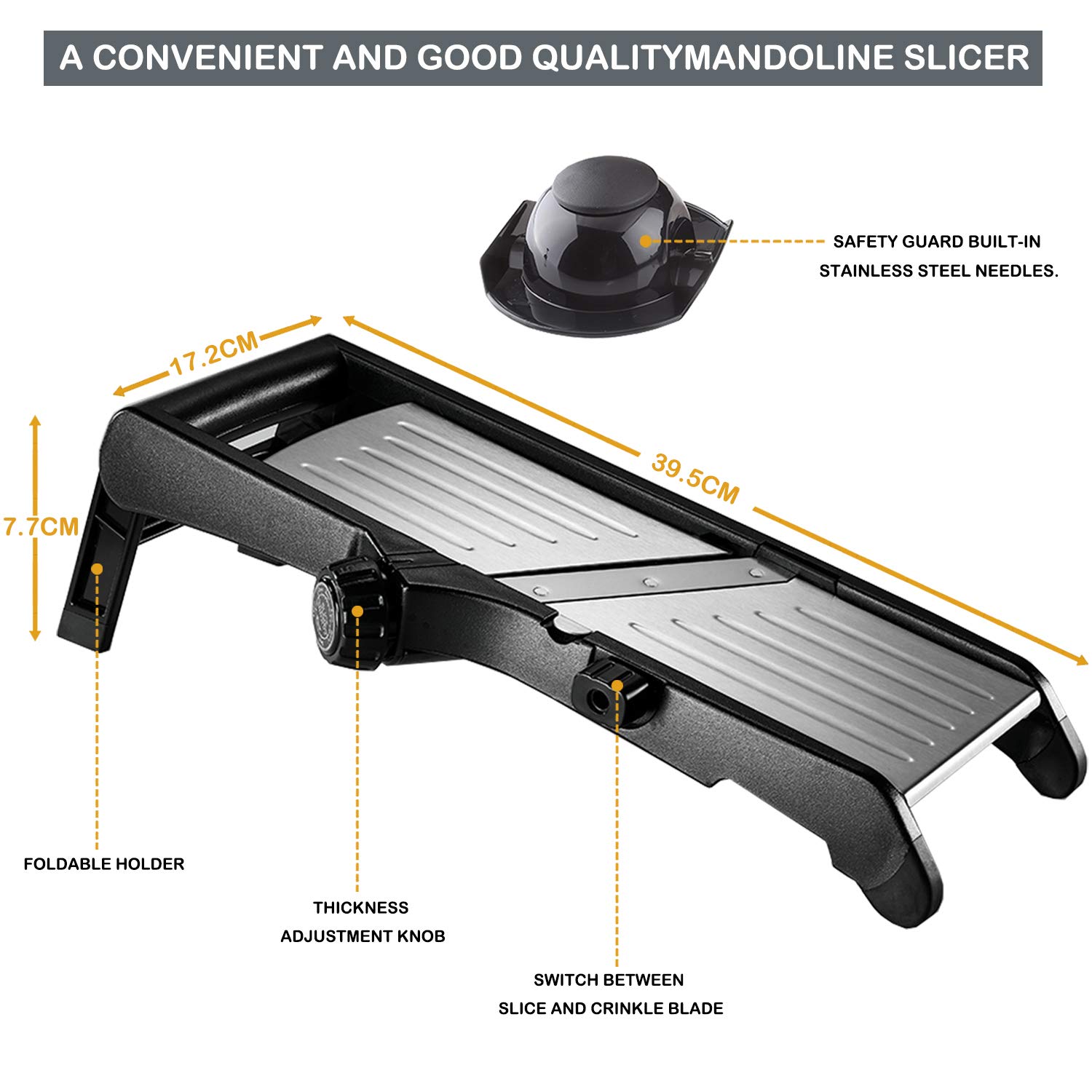 Amazon | GProMe マンドリンスライサー – 厚さ調節可能な野菜