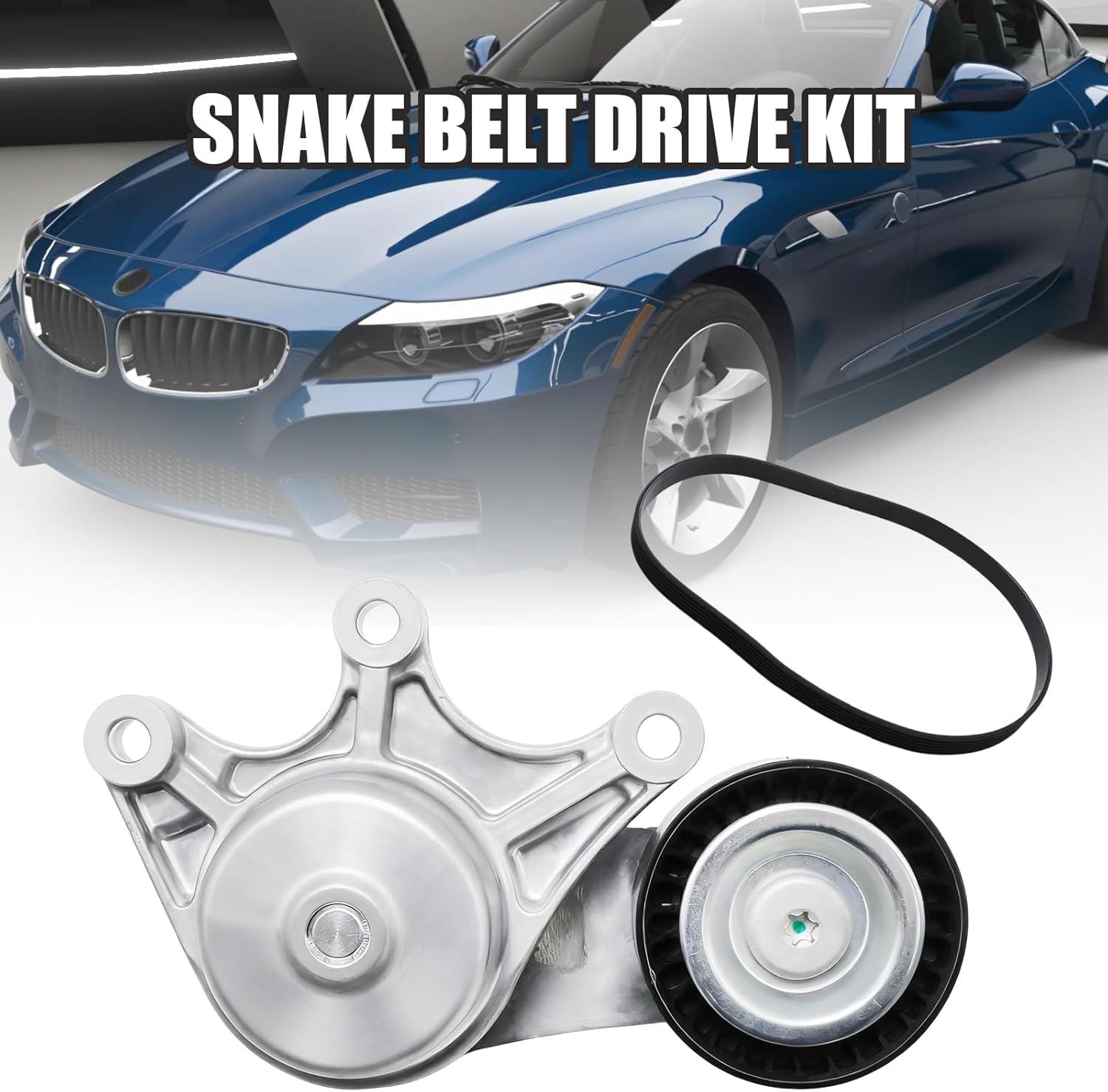 11287594969 Serpentine Belt Drive Kit, Replacement for BMW Z4 X1 X3 X4 120i 220i 228i 320i 328i 428i 528i 2.0L 1997CC 2012-2018, Replaces 39191 6PK1000