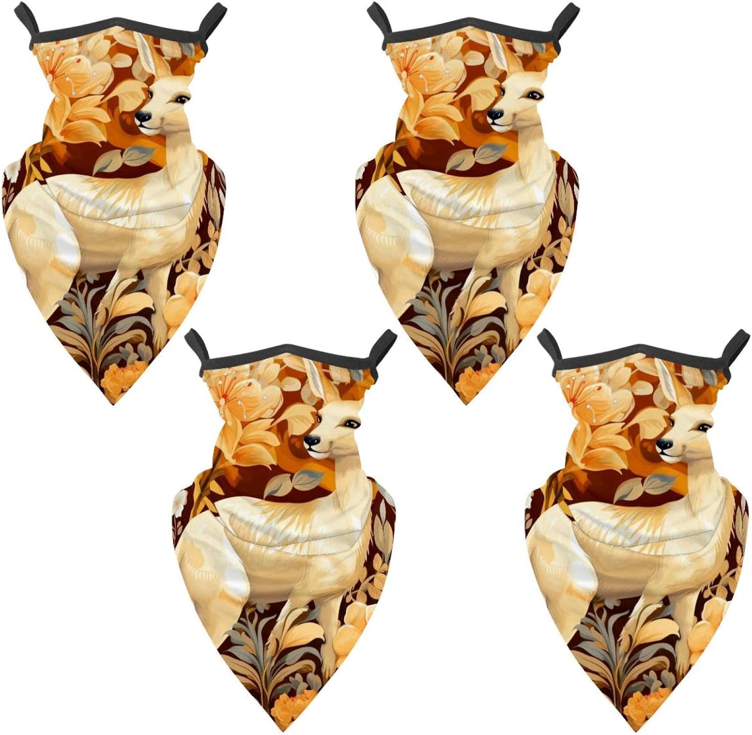 4 Pack Kangaroo Fishing Neck Gaiter - UV Face Mask Sun Protection for Men & Women