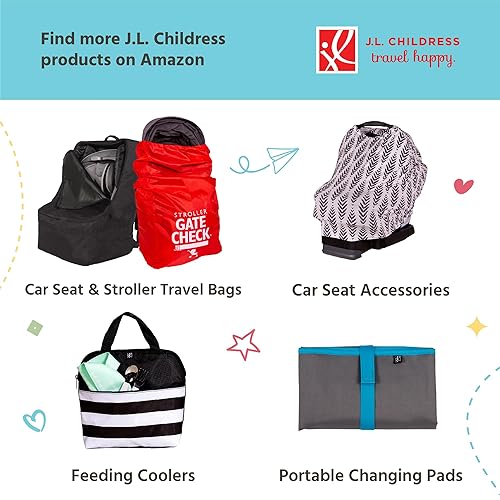 Miniatura 8 de J.L. Childress Organizador doble para cochecito con compartimento grande de almacenamiento de malla, accesorio para cochecito con bolsa de