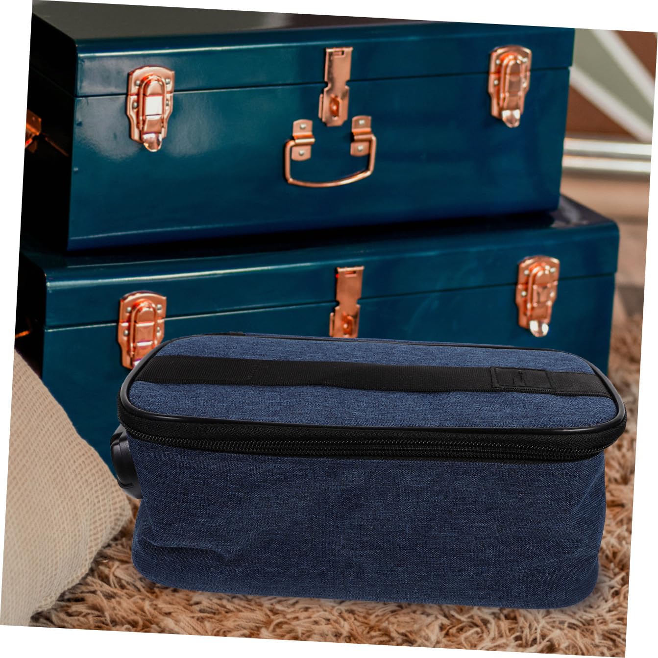 Ipetboom Borsa Cosmetica da Viaggio Borsa per Toeletta Portatile Scomparti Organizer per Cosmetici Viaggio Lucchetto Codice per Scuola e Viaggi