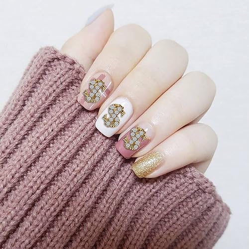 Miniatura 8 de WOKOTO 20 dijes dorados de lujo para uñas con cruz 3D para uñas 3D, dijes de cruz para uñas, diseños de uñas, decoraciones para arte de uñas,