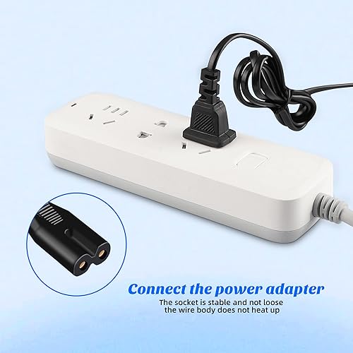 Miniatura 7 de Cable de alimentación de TV, enchufe de pared de CA de 2 clavijas, cable de alimentación de 2 ranuras para Samsung LG TCL Sony Apple LED LCD