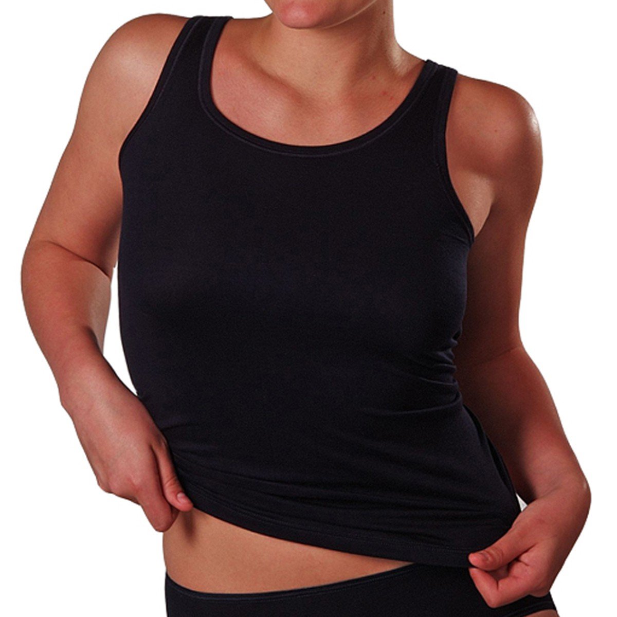 HERMKO Kamizelka damska 1310 sztuk w 100% z bawełny organicznej, tank top dla kobiet, wyprodukowano w UE