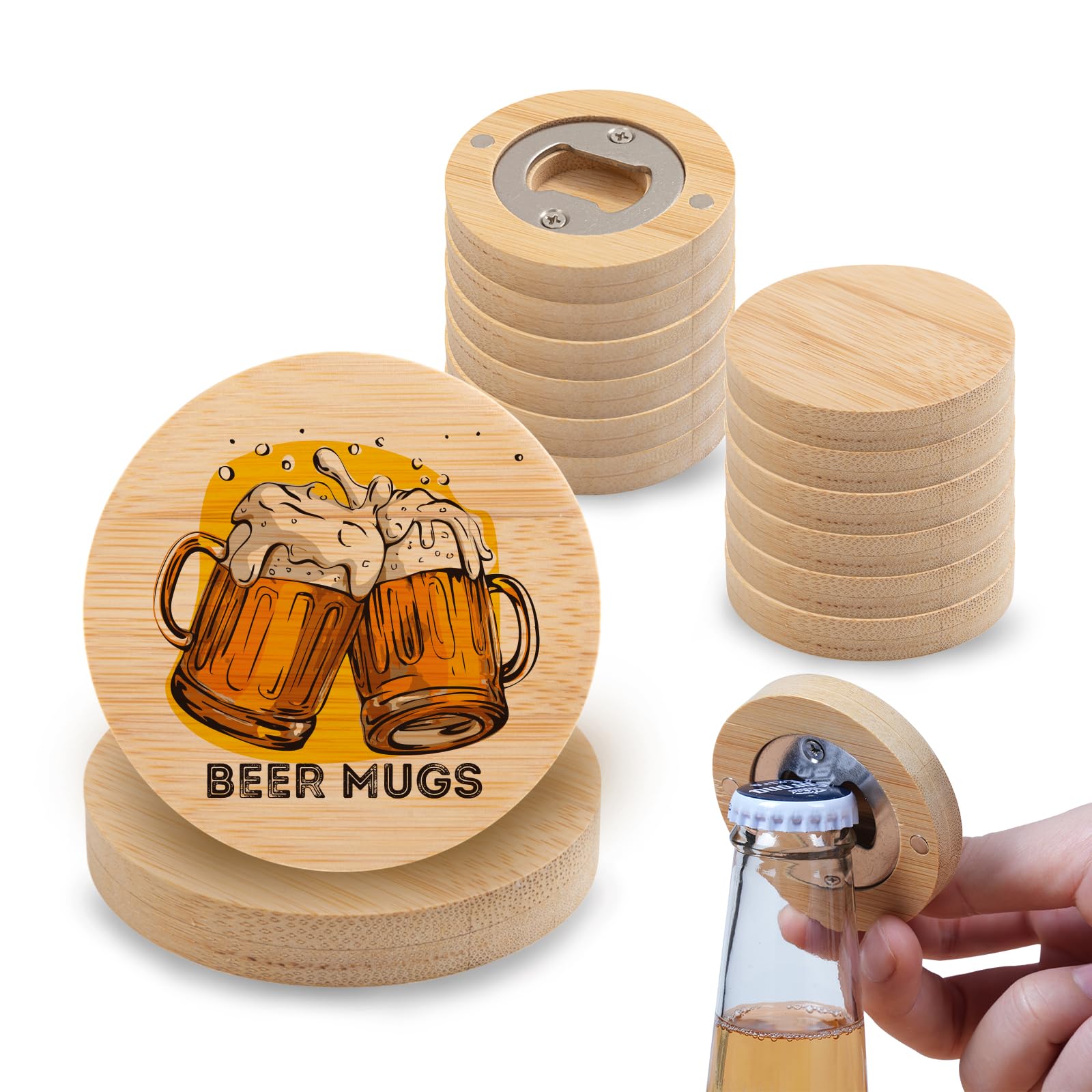 Photo 1 of PYD Life Bamboo Bottle Openers - 12 Pack