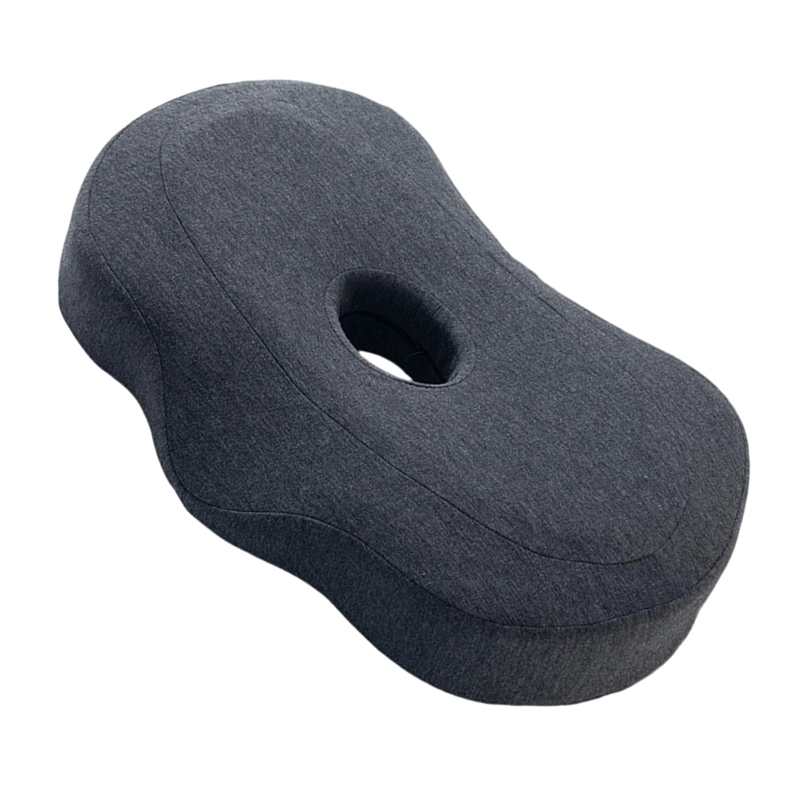 Carotoe Dark Gray Memory Foam Pillow Single-Hole Ear Pillow For Side Sleepers Needing Ear Uncomfort Relief And Pressure Relief