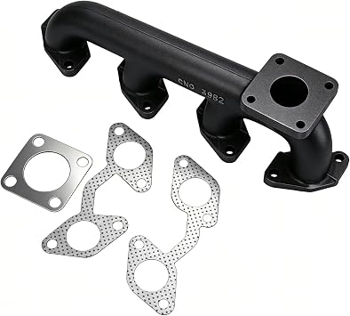 Exhaust manifold kits suitable for Bobcat 331, 334, 335, 337, 341, 430, E42, E45, 751, 753, 763, and T140 engines; also suitable for Kubota V2203 engines. Replaces 6651482, 6666791, 6666781, 6575580.