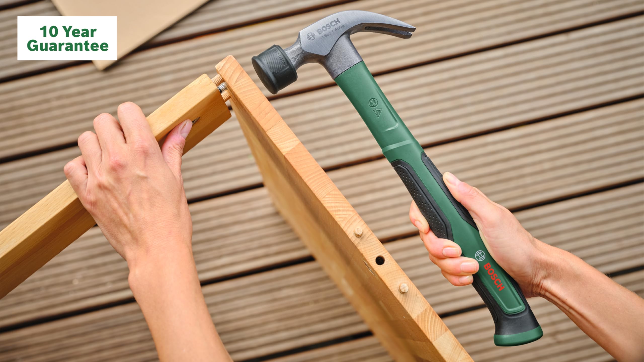 Bosch Martello da carpentiere da 450 g / 16 oz + paracolpi morbido (Accessori Utensili Manuali)