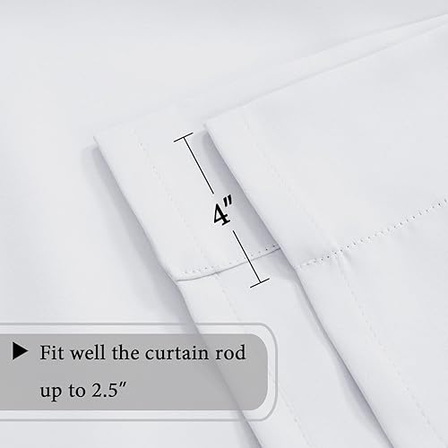 Miniatura 8 de H.VERSAILTEX - Cortina opaca para ventana con amarres, panel de bolsillo para varilla - 42 pulgadas  106.68 cm.de ancho por 63 pulgadas  160.02 cm.