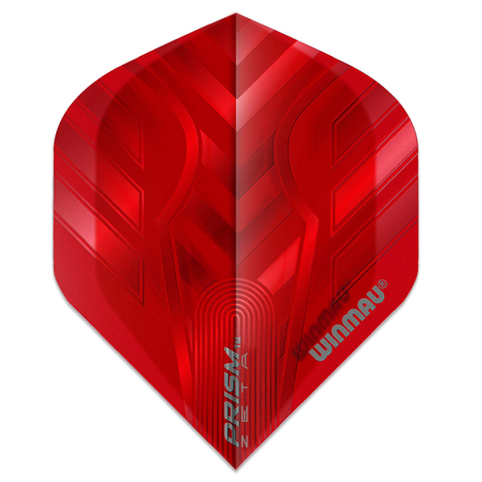 WINMAU Prism Zeta Red Extra Thick Dart Flights - 1 set per pack (3 flights in total)