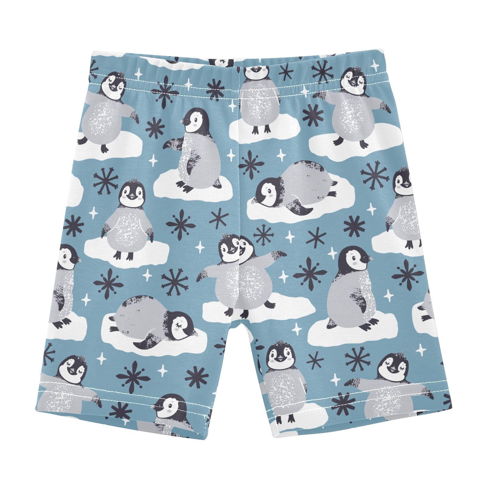 JHKKU Girls Penguins Shorts Cotton Cartwheel Bike Kids Biker Under Dress Dance Short Girl Clothes 10Y