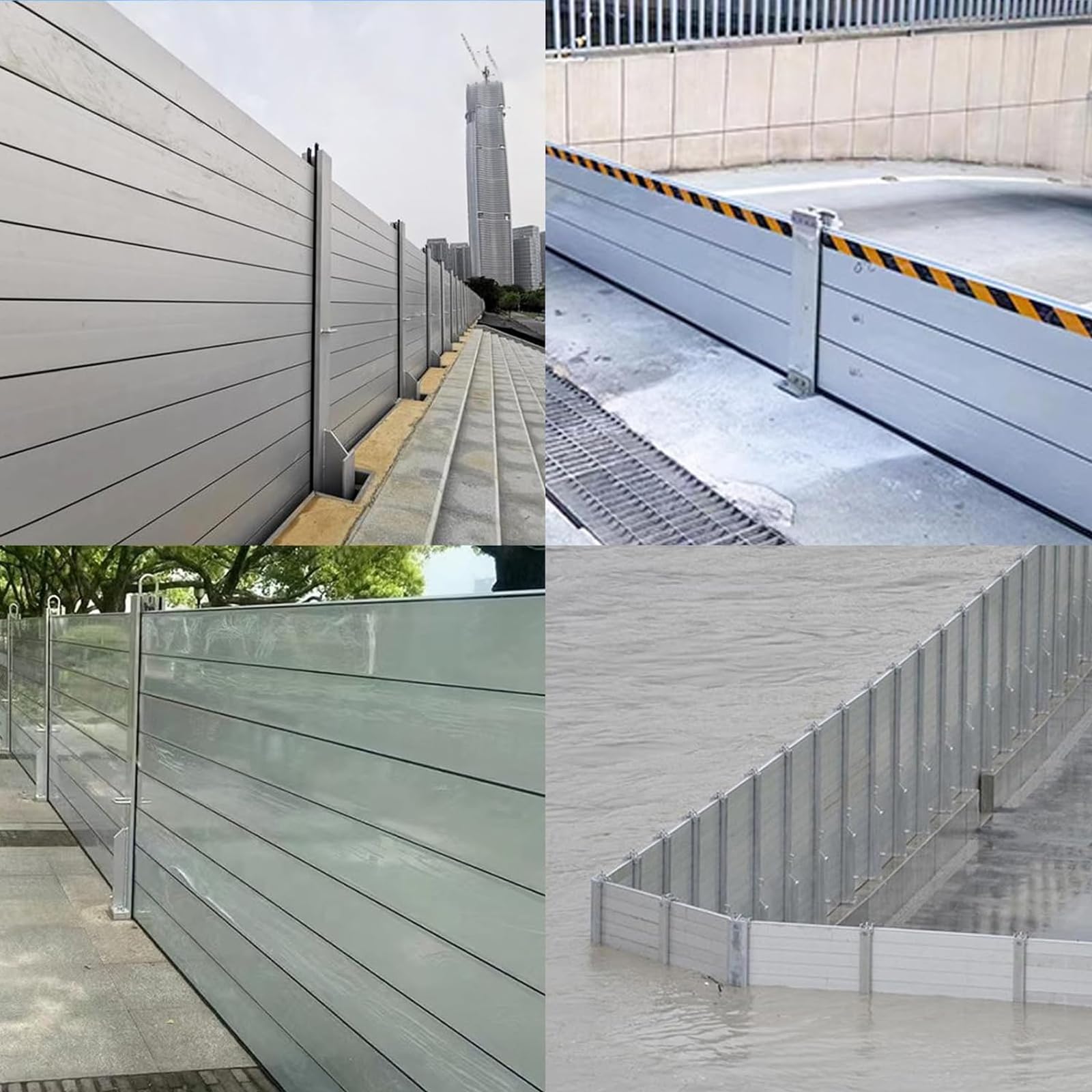 Genérico Barrera Anti Inundaciones, Barrera Móvil de Protección contra Inundaciones en Puertas, Deflector Protección contra Inundaciones de Aluminio,B-130 * 80cm
