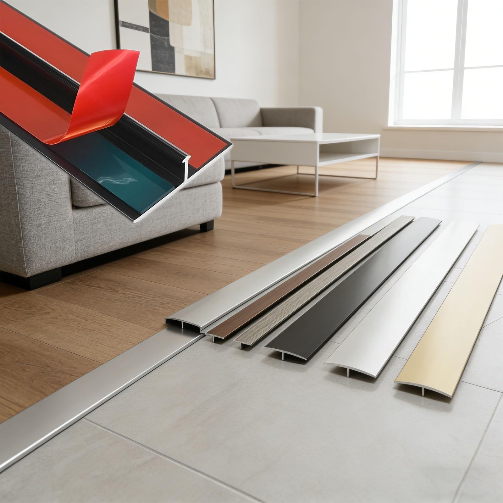 Tira autoadhesiva de aluminio para umbral de puerta, barra de transición de suelo extra ancha, paquete de 3 (3 x 90 cm), borde negro para alfombras, azulejos laminados y suelos de vinilo