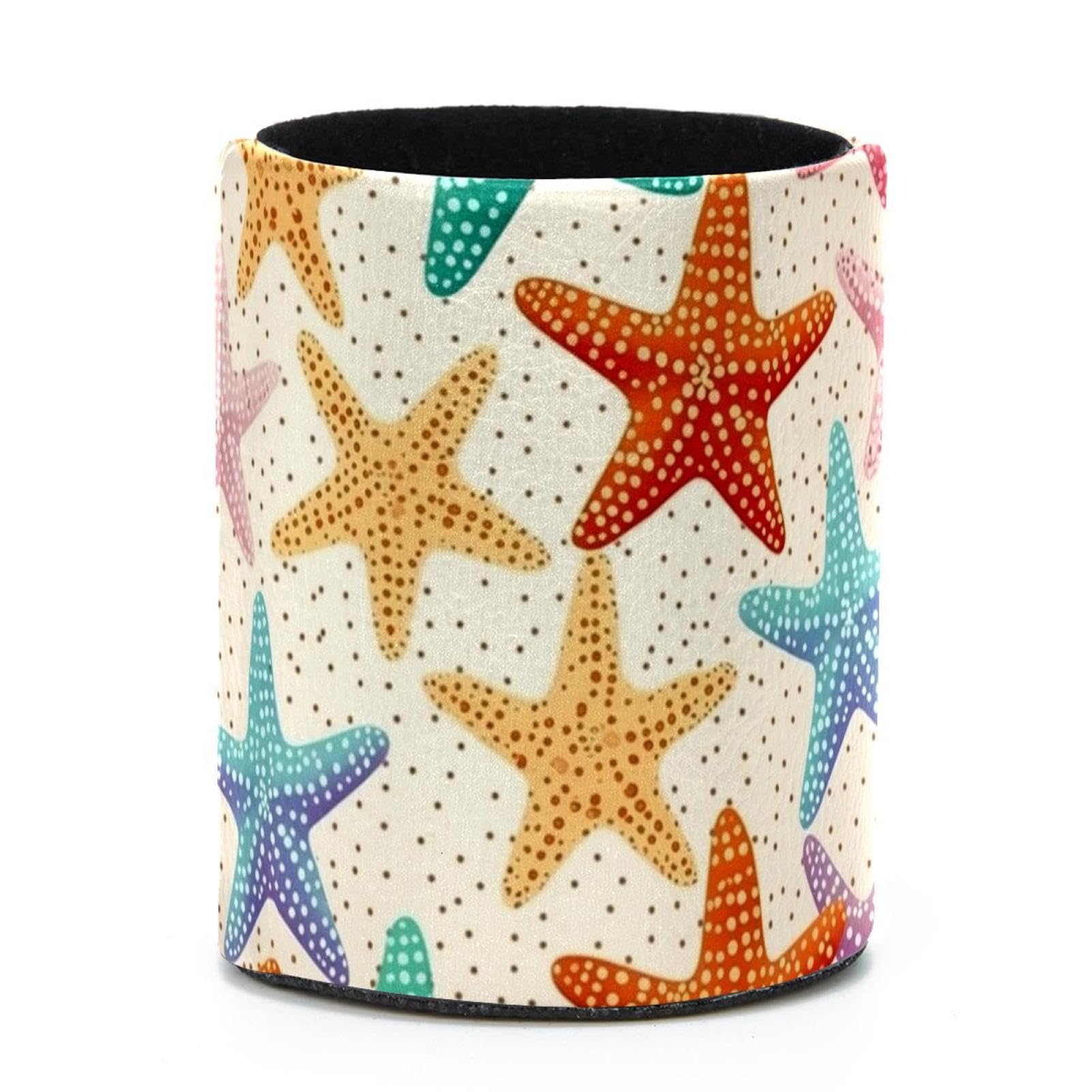VAPOKF Round Pencil Holders for Desk, Starfish Pen Holders Pen Pot Makeup Brushes Storage Desktop Stationery Supplies Organiser for Home Office