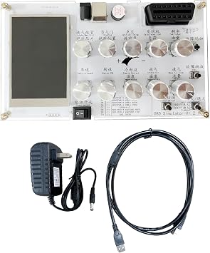 Car ECU Simulator/OBD Simulator/J1939/OBD II/ELM327 Development Test/CAN Simulator with LCD Screen and Accessories