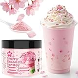 Cherry Blossom Powder - 8oz No Additive Sakura Powder for Baking, 100% Spring Season Cherry Blossom, Pink Color Natural Food Coloring, Perfect for Latte, Smoothies, Drinks - Vegan, Gluten Free