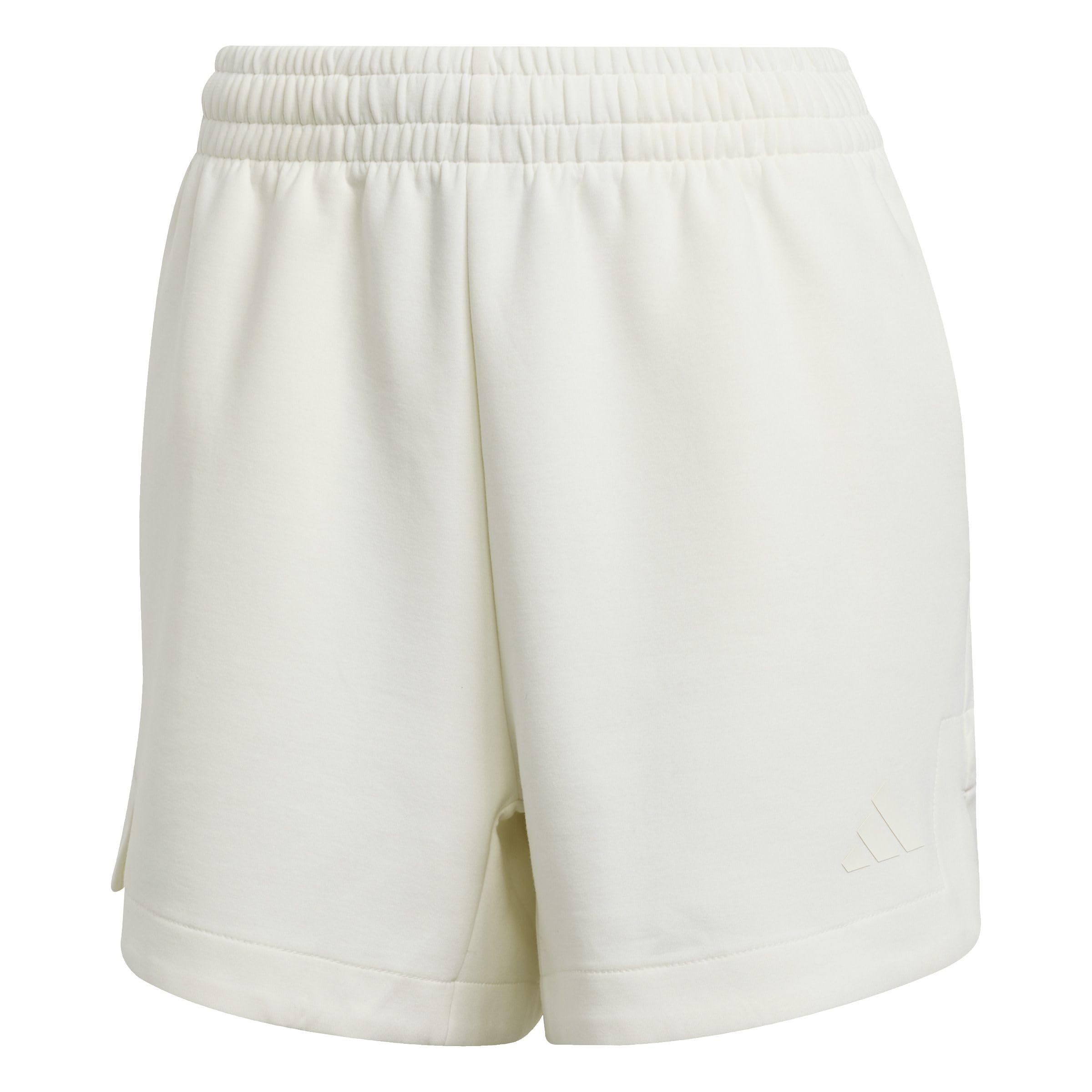 adidas Women's Soft Lux Shorts, Off White, L