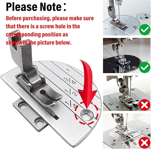 Miniatura 2 de Pie de dobladillo enrollado de costura universal, 0.118-0.236 in 4 tamaños Pie prensatelas de dobladillo enrollado, accesorio de dobladillo