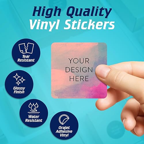 Vista 763 de DayStar Custom Signs & Design - 100 adhesivos de vinilo personalizables, con texto, imagen, diseño y logotipo; adhesivos para logotipo de embalaje