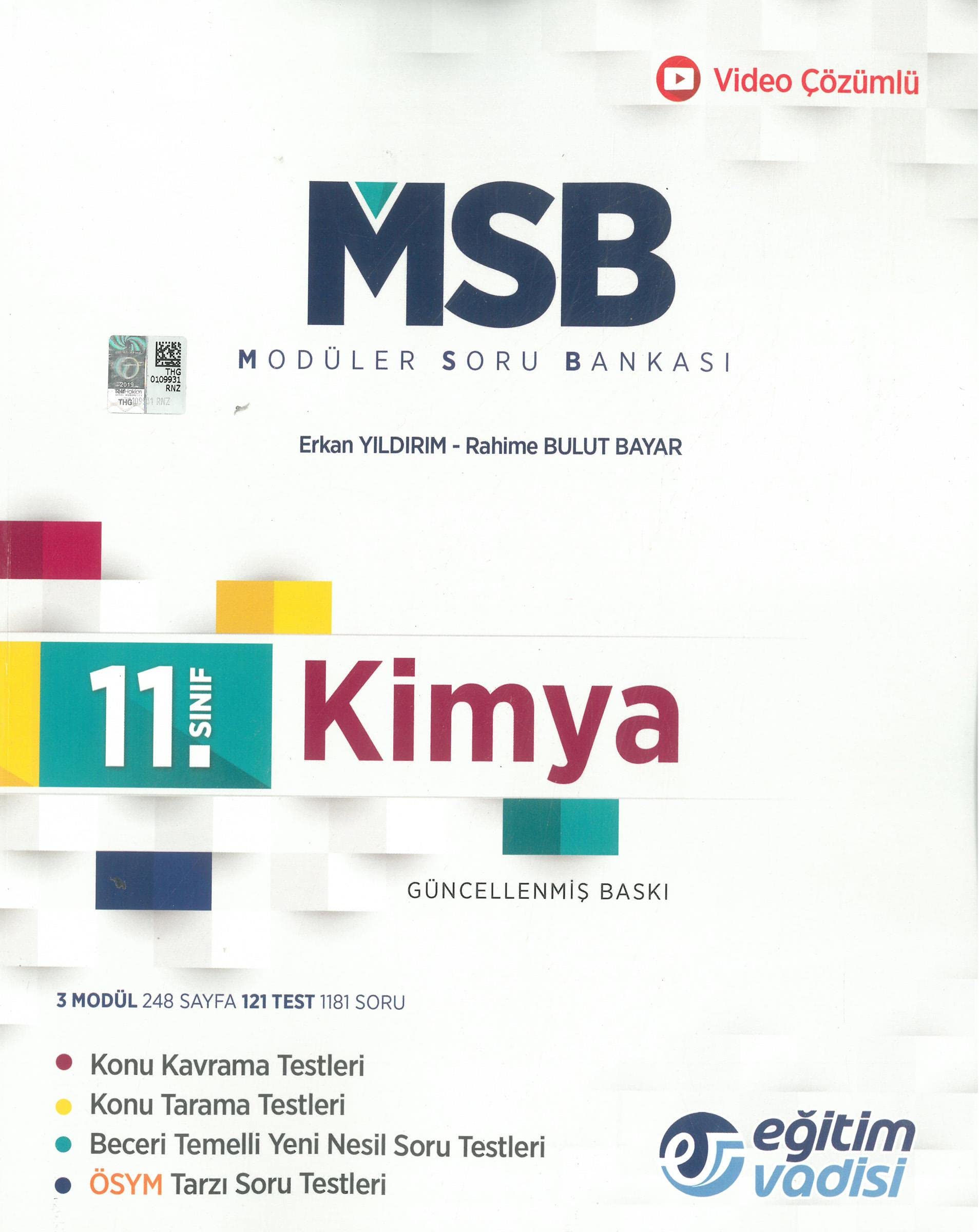 Eğitim Vadisi 11. Sınıf Kimya Modüler Soru Bankası