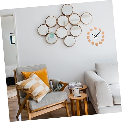 Miniatura 3 de DECHOUS Reloj de pared autoadhesivo, extra grande, estilo vintage, sin marco, espejo de pared 3D, para cocina, para hacer tu reloj de pared,