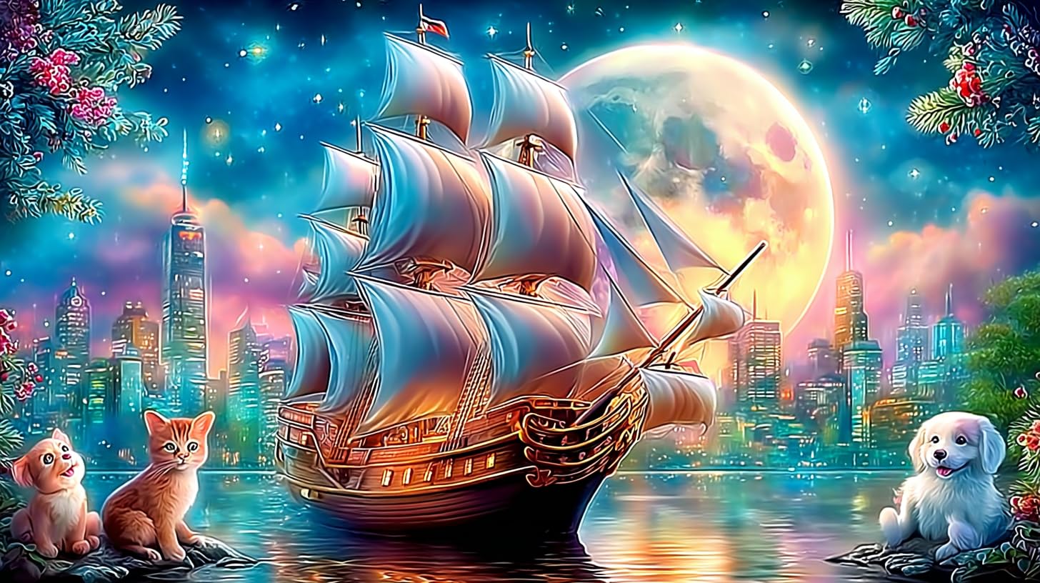 Puzzle de velero de 1000 piezas, revive la calma del mar con este juego clásico familiar 8