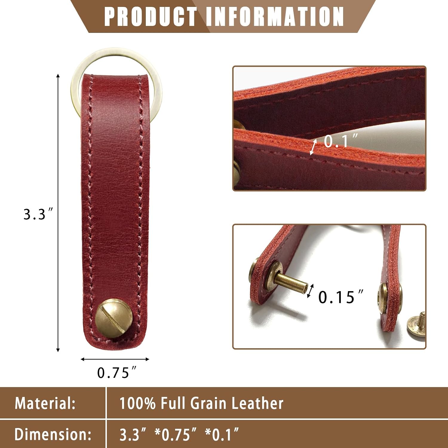 Jack&Chris Genuine Leather Key Organizer Keychain, Stylish Innovative Key Holder with Multi Tool Key for Men & Women image 2