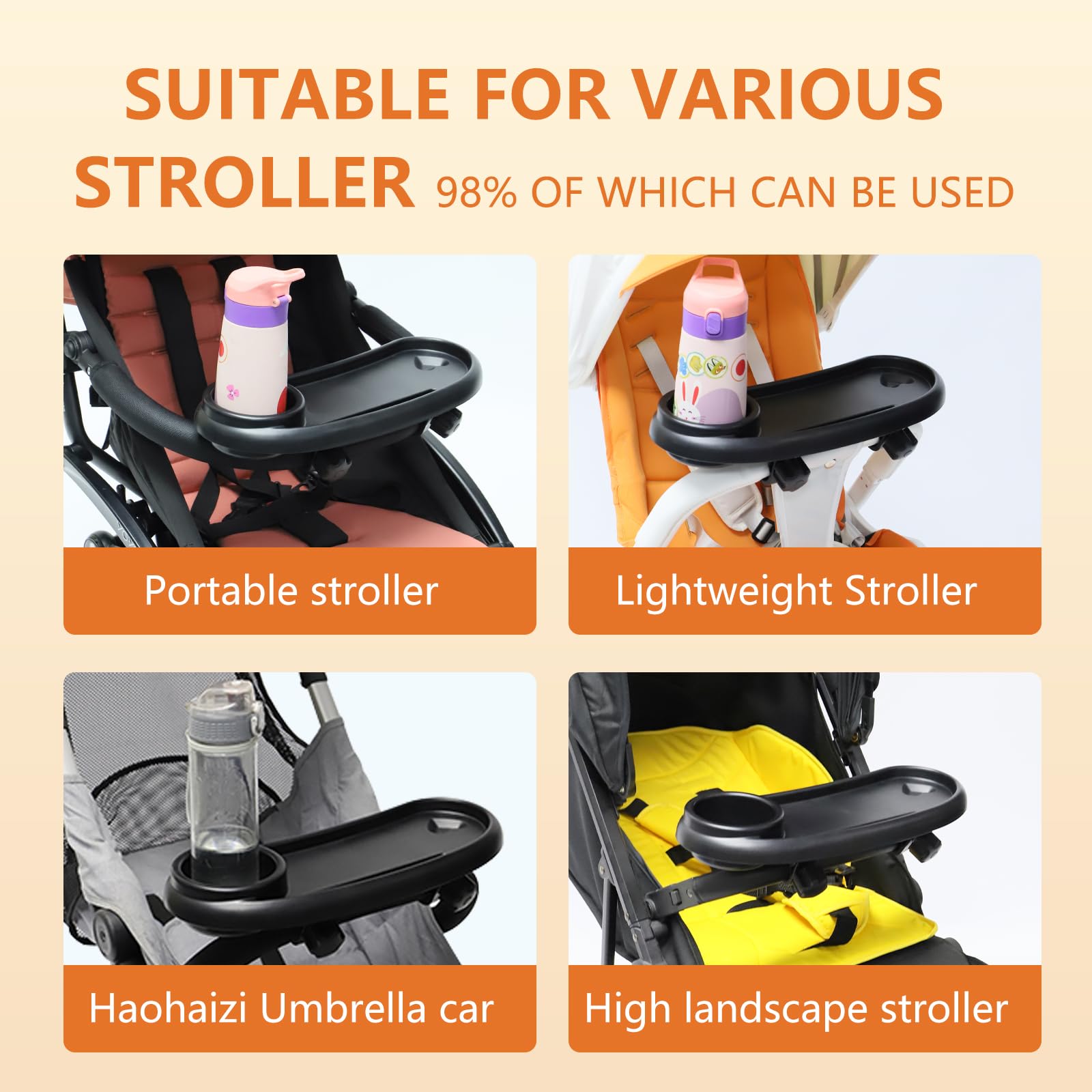 Getränkehalter Für Kinderwagen 3-in-1 - Mit Phonehalterung Universell Einsetzbar