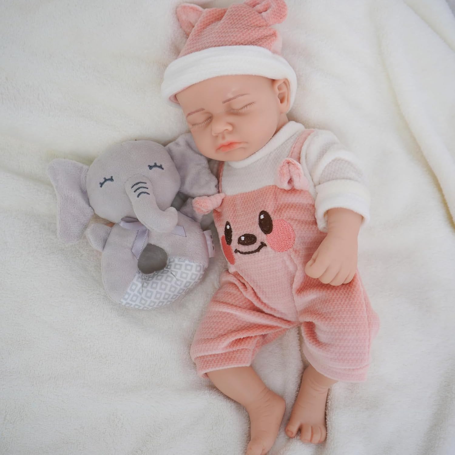 Girl 12 Inch, Full Silicone Baby Doll, Reborn Baby Dolls Silicone Full Body, Sleeping Position Newborn, Not Vinyl
