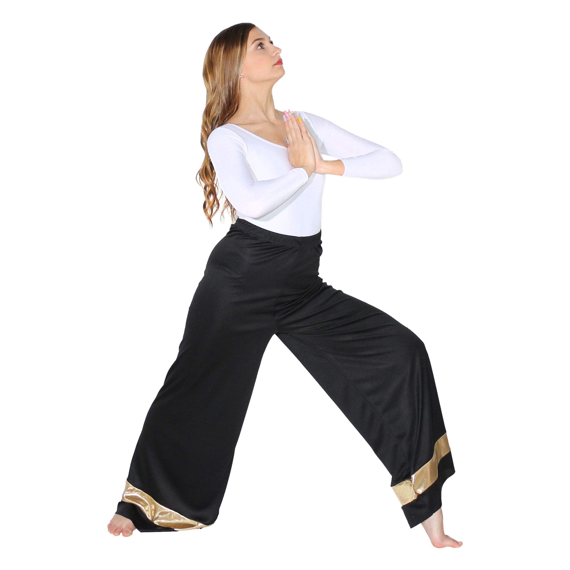 Danzcue Pantalón Palazzo Praise Dance para niñas