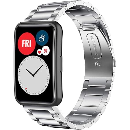Amazon.com: Compatible with Huawei Watch FIT Bands, YOUkei Stainless Steel  Metal Replacement Strap Bracelet Compatible with Huawei Watch FIT Bluetooth  SmartWatch (Silver) : Electronics