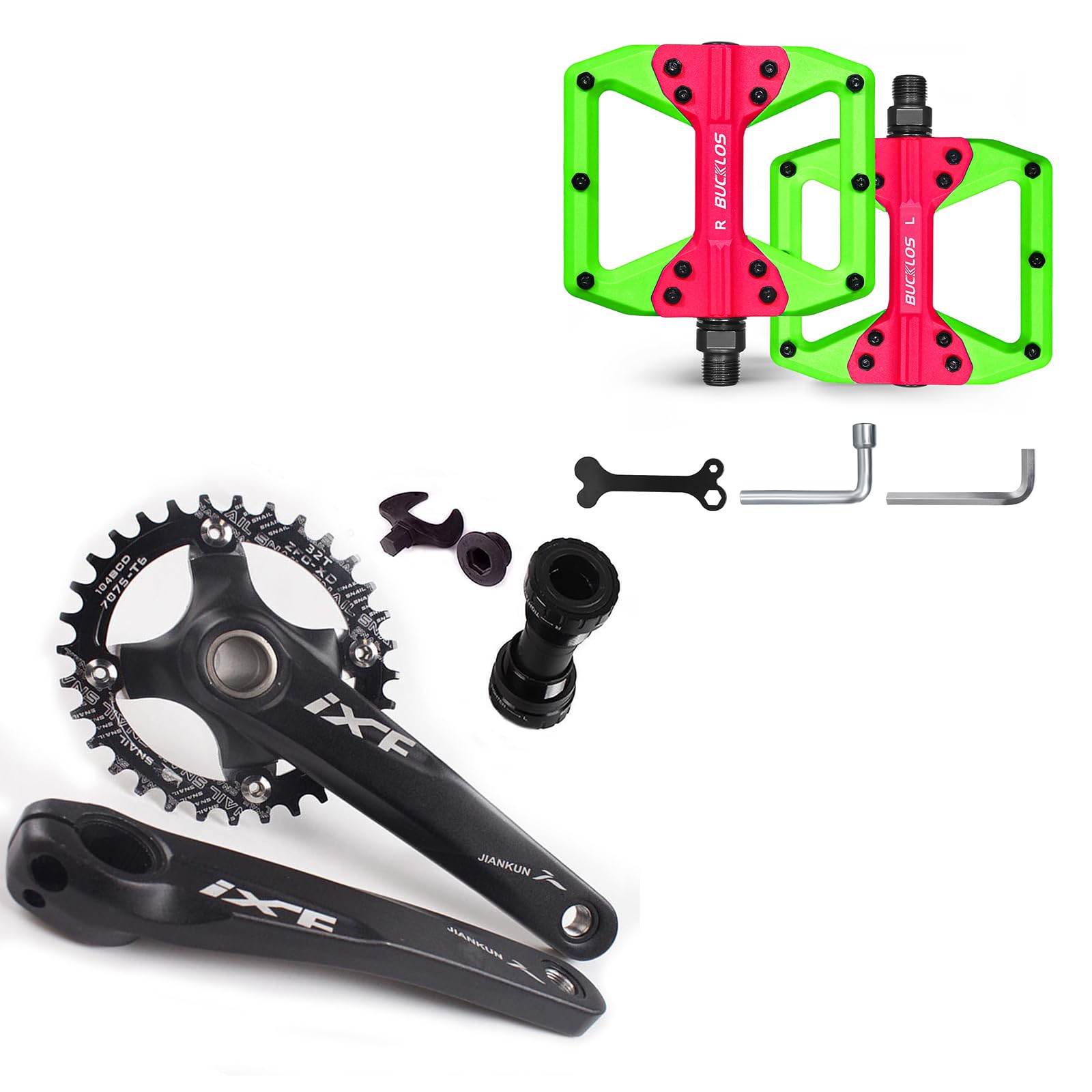 Amazon.com : BUCKLOS IXF 104 BCD 30-52T Mountain Bike Crankset