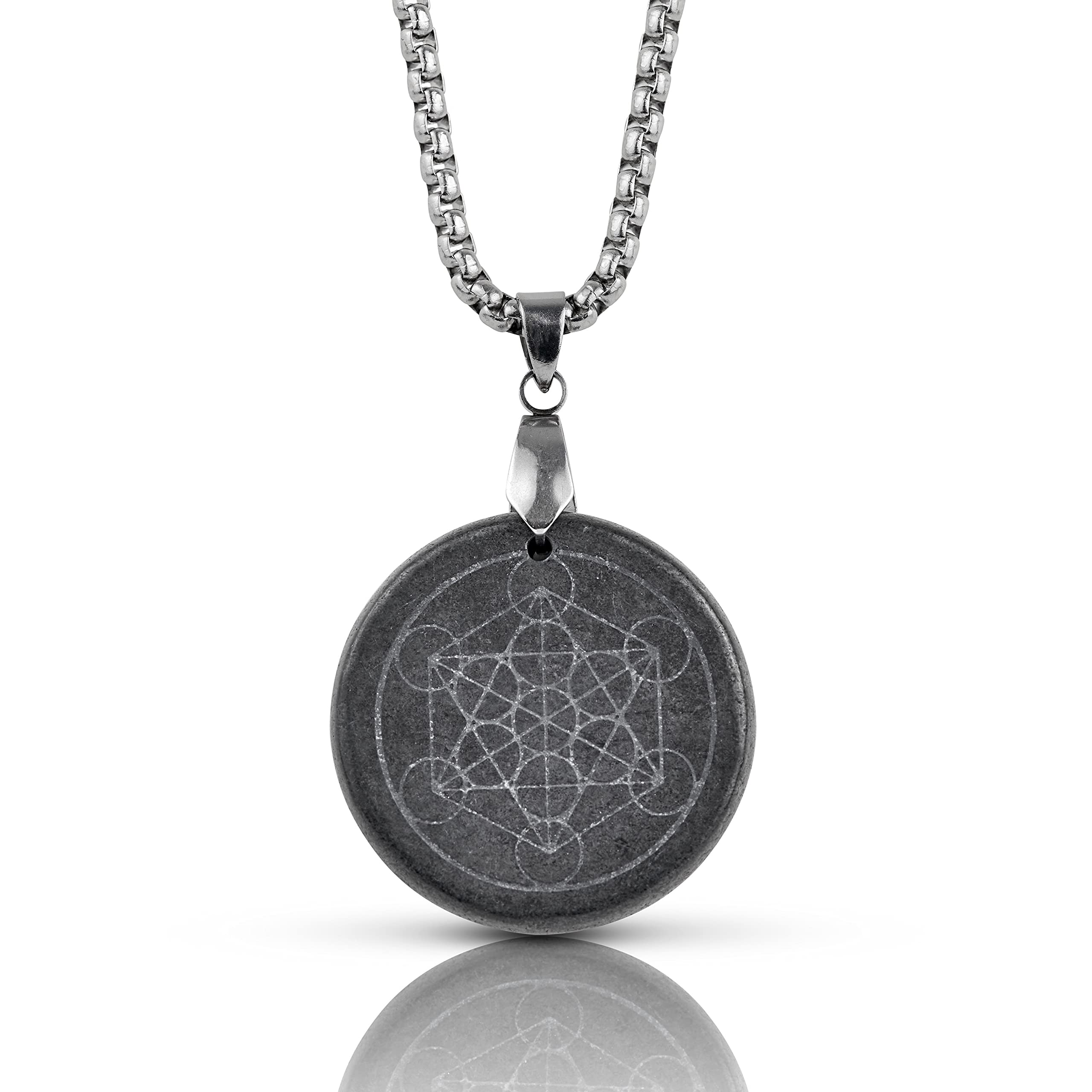 Metatrons Cube Stone Pendants