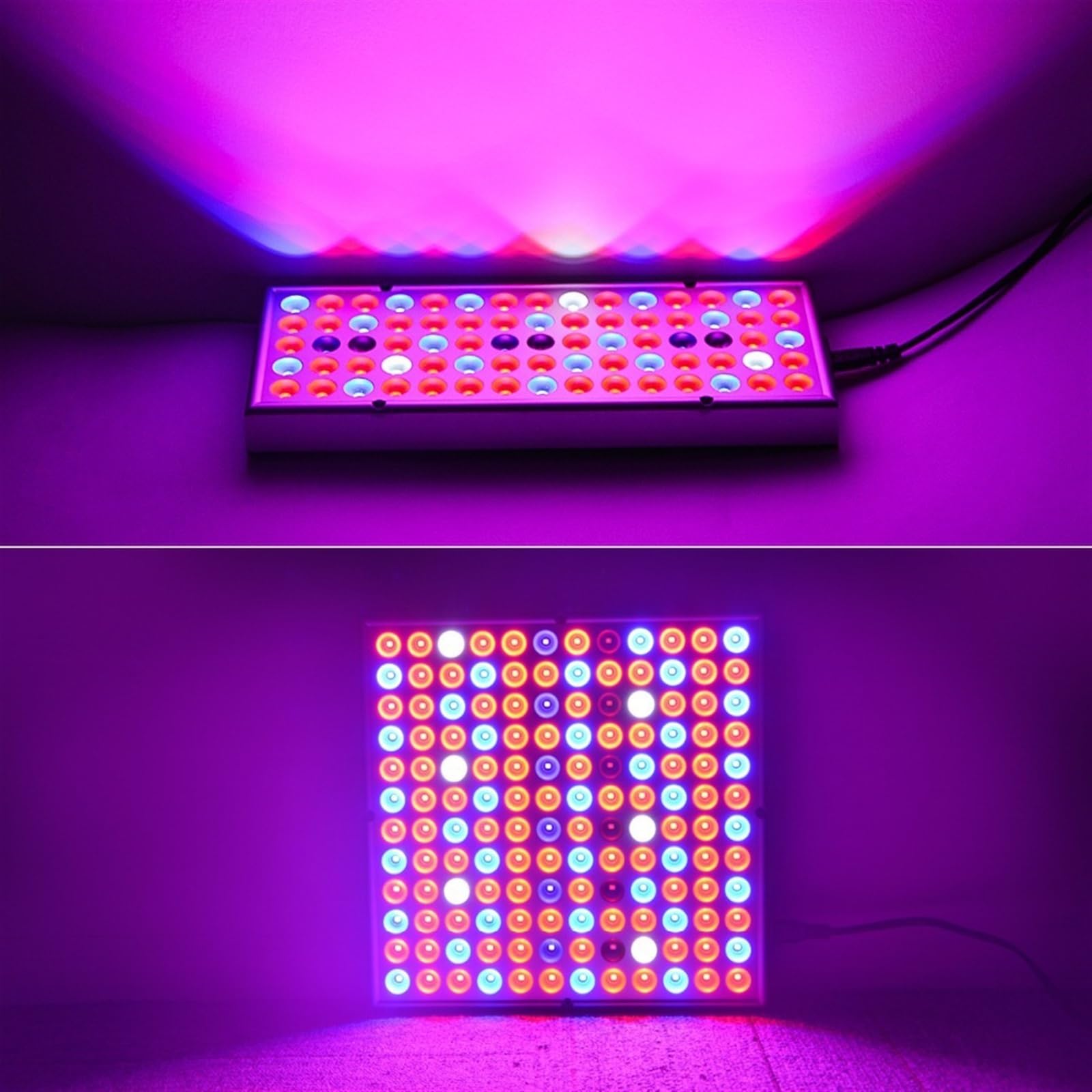 Lampe Horticole, Lampe de croissance à 75/144 LED 25 W/45 W Phytolamp for plantes Lampe de croissance à LED à spectre complet for semis de légumes Fleurs Lampe horticole(45W-144LED)