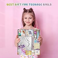 Vista 7 de PERRYHOME Juego de diario DIY de 2 paquetes para niñas - Juego de diario de más de 200 piezas para niñas adolescentes y preadolescentes, Kits