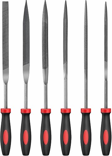 Miniatura 8 de Hi-Spec Juego de limas de acero de 16 piezas de mano de metal y pequeña aguja en un estuche de transporte. Limas finas, planas, medias, redondas