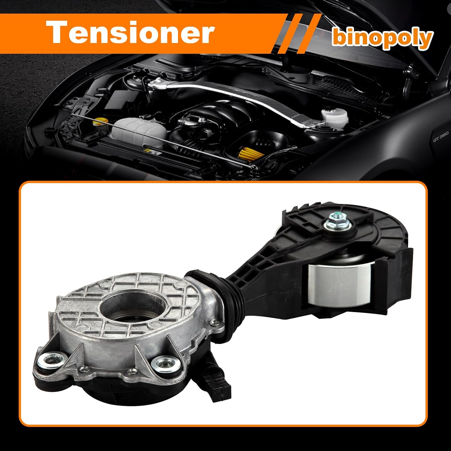 binopoly 11287598833 Drive Belt Tensioner Assembly With Pulley For Mini Cooper 1.5L 14-15/1.6L 07-15/2.0L 14-15/Cooper Countryman 1.6L 11-19/Cooper Paceman 13-16 OE#11287571014 38771 89844 11287548848