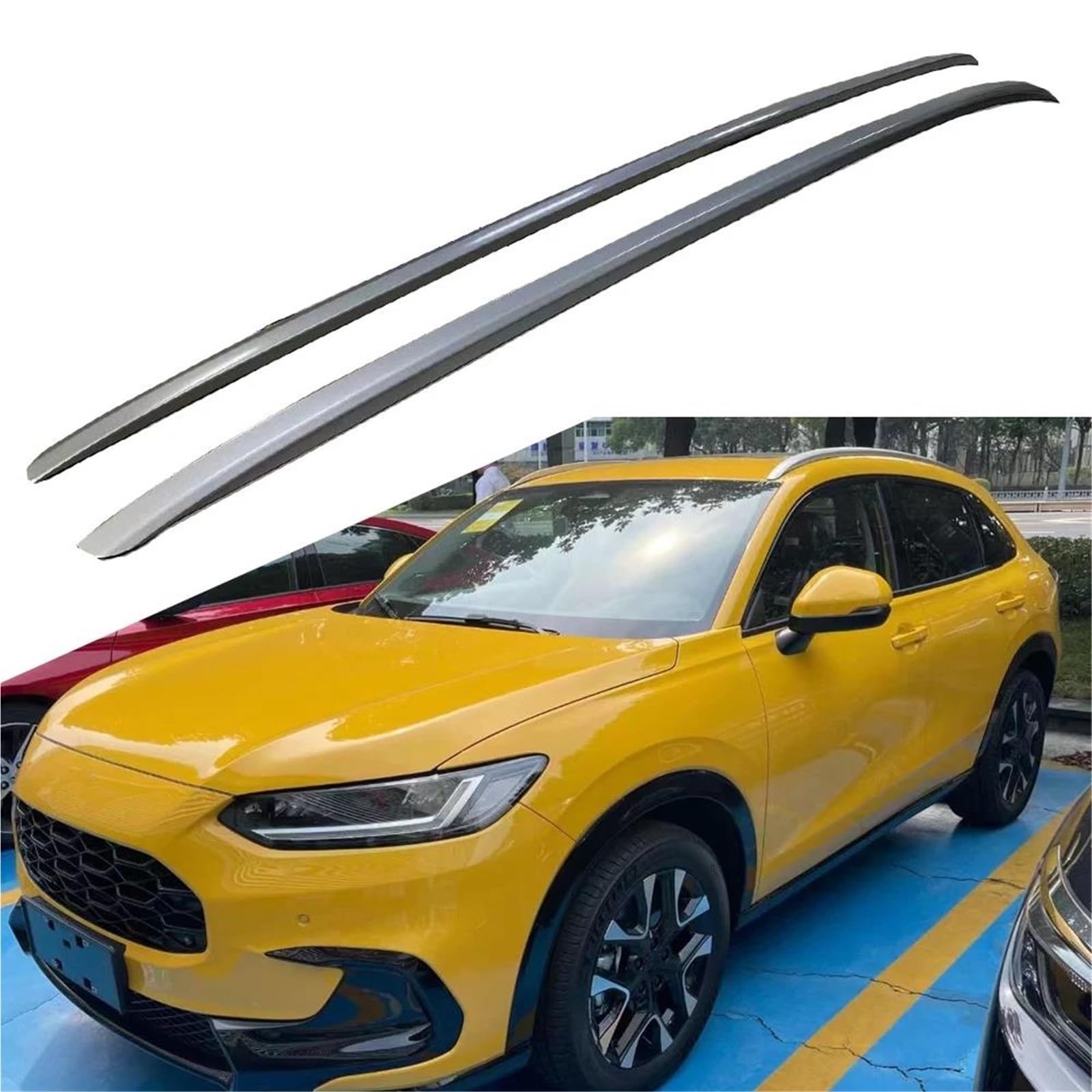Portabagagli Da Tetto Barre Portatutto In Alluminio Per HR-V HRV 2023+ A Filo Argento 2 Pezzi Per Trasporto Bagagli
