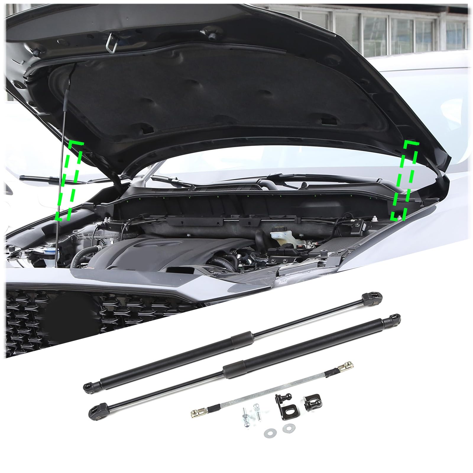 2 X Front Bonnet Hood Gas Struts Compatible with Mazda CX-5 CX5 KF 2017-2022, Car Engine Hood Lift Supports Struts Shocks Gas Spring Replacement Part