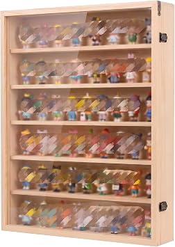 6-Story Wall Mounted Figurine Collection Box with Acrylic Door,50x66.5x8cm