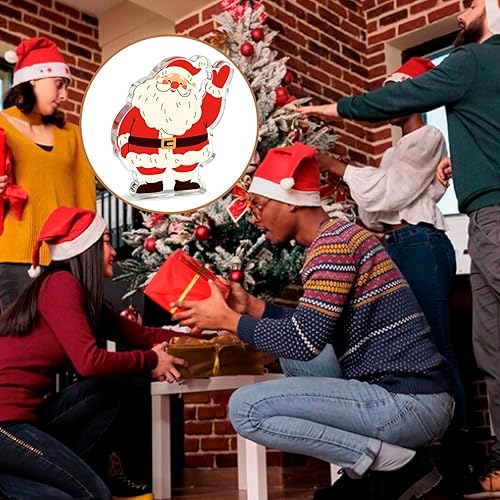 Miniatura 8 de Decoración de mesa de Navidad, decoración de Papá Noel, decoración de invierno para oficina, placa acrílica para escritorio, oficina, trabajo,