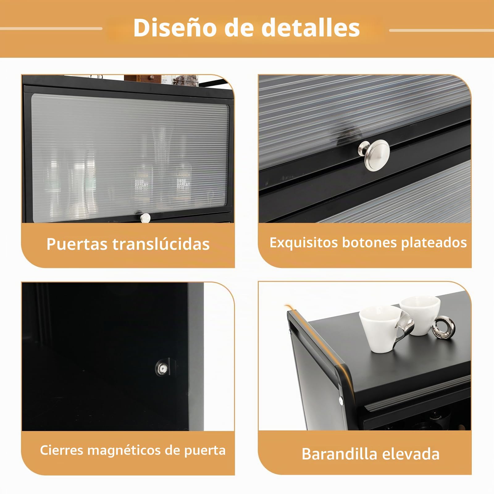 GOPLUS Estantería de cocina con ruedas, armario de cocina con 5 niveles, estantería de almacenamiento con puerta, estantería de pie de metal para salón, cocina, comedor, 60 x 32 x 154 cm (negro)
